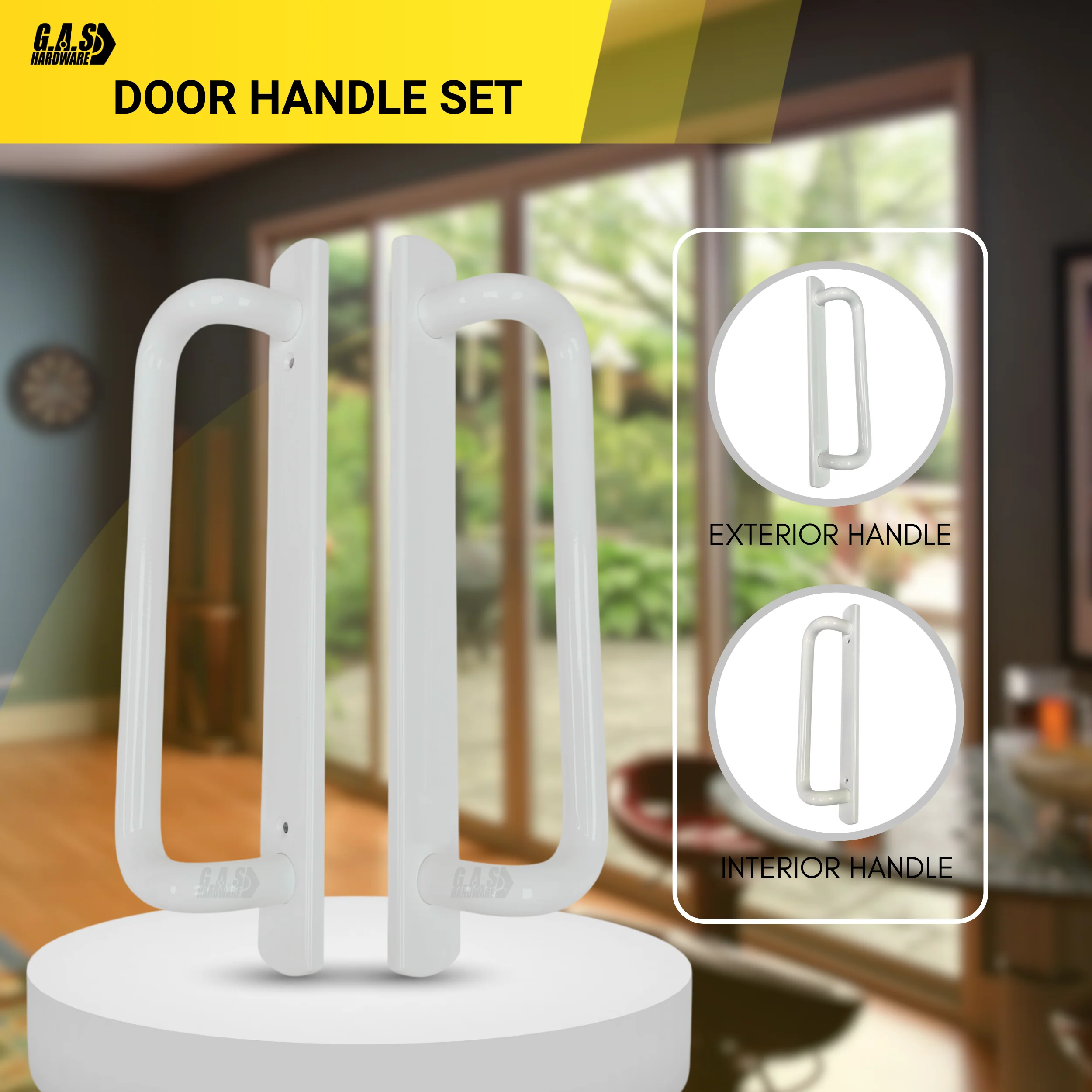 (DH-489-Almond) PGT 5400 Series Keyed Handle Set, 7-15/16" Hole Space - Almond - Image 4