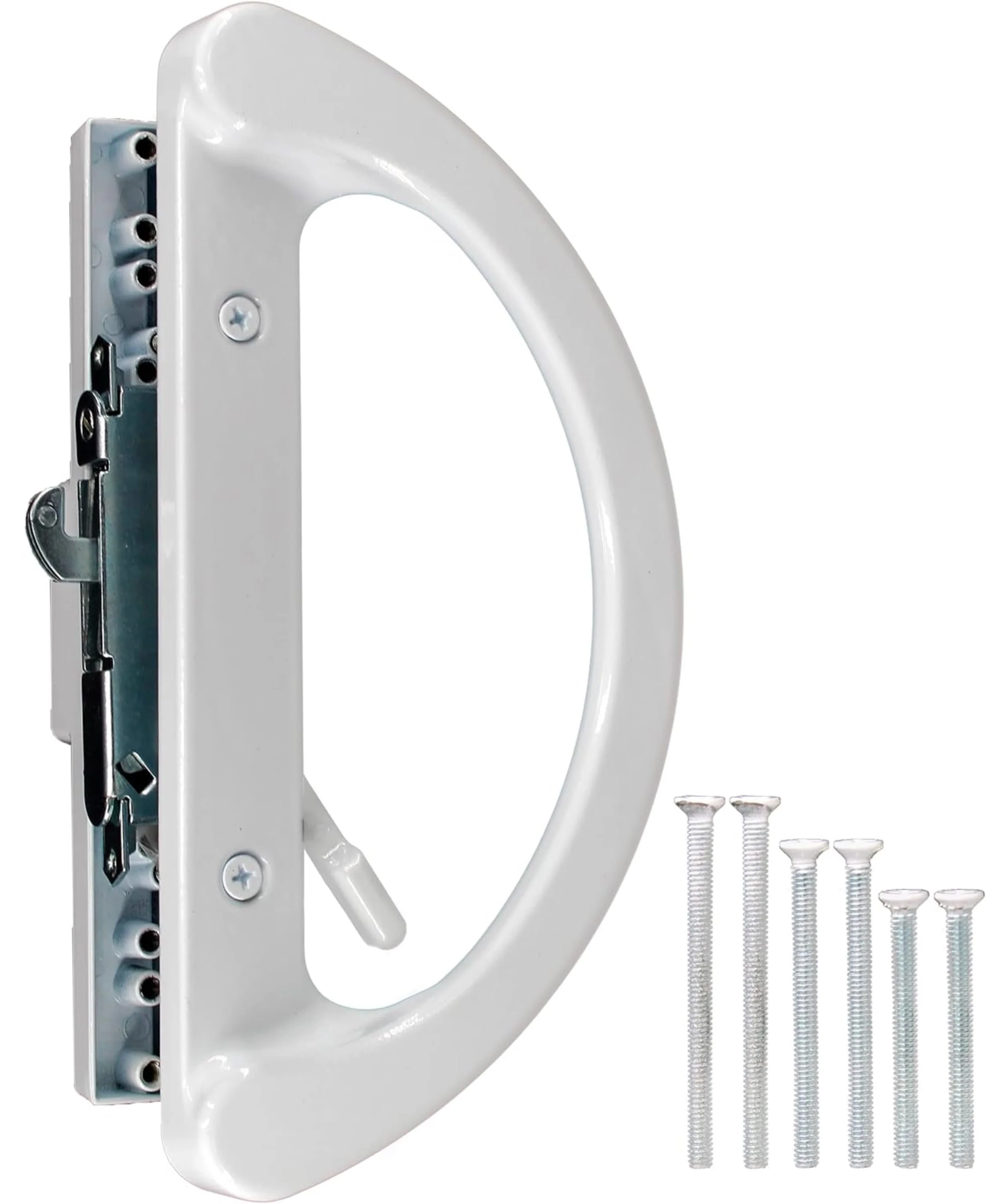 (DH-212-W) D-Grip with Lever Handle for Sliding Doors, 3-15/16" Hole Space- White - Image 8